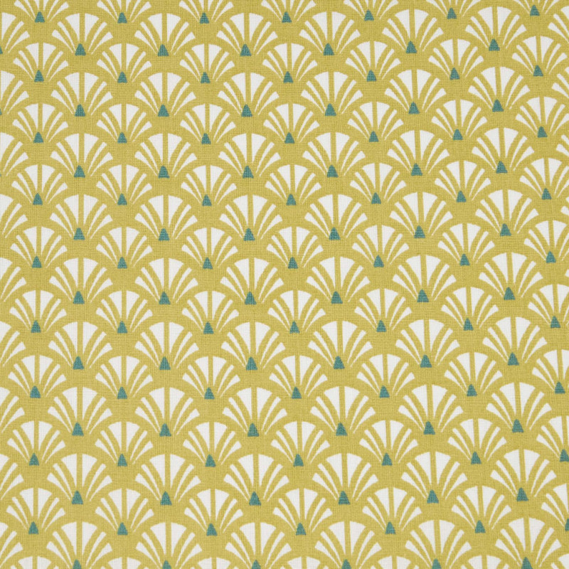 Printed Cotton YAZO Absinthe / White